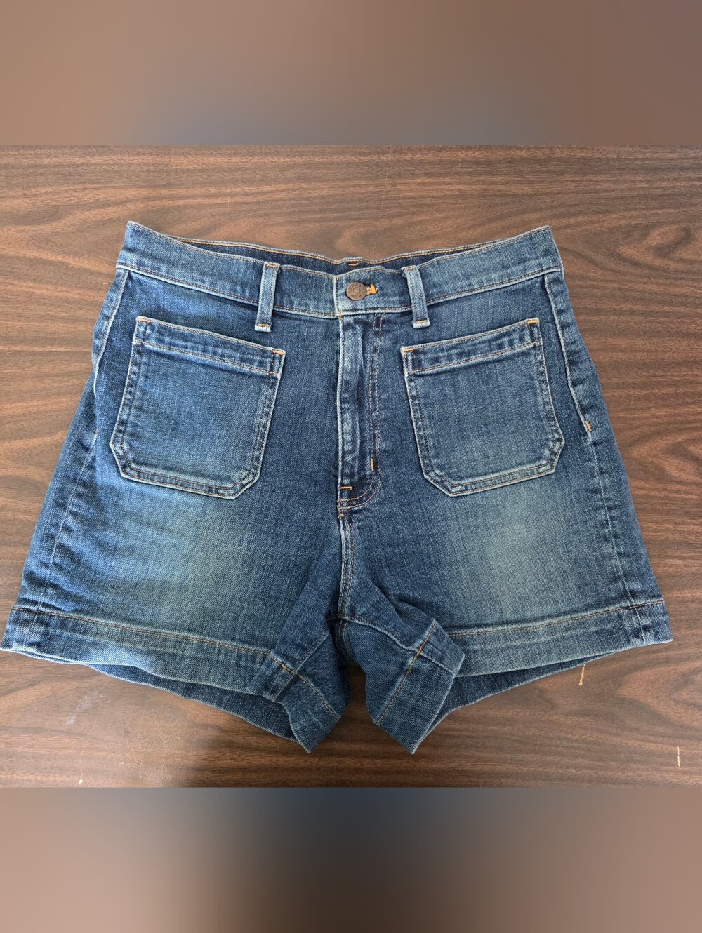 Denim High-Rise Women’s Shorts in Blue